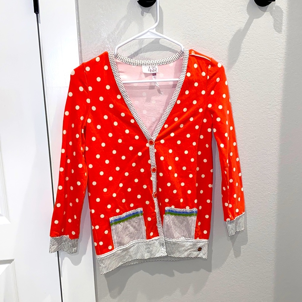 GUC Matilda Jane Size 10 435 Teen Tween Cardigan Sweater Polka Dot MJC